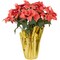 Northlight 28" Dark Pink Artificial Christmas Poinsettia with Gold Wrapped Base